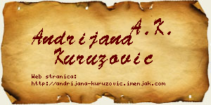 Andrijana Kuruzović vizit kartica